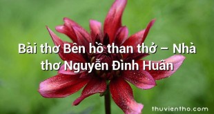 Bài thơ Bên hồ than thở – Nhà thơ Nguyễn Đình Huân