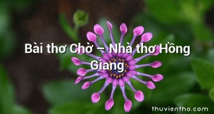 Bài thơ Chờ – Nhà thơ Hồng Giang