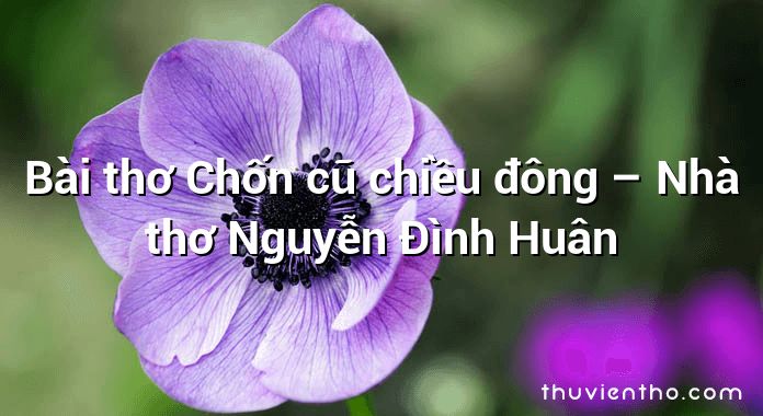 Bài thơ Chốn cũ chiều đông – Nhà thơ Nguyễn Đình Huân