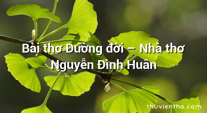 Bài thơ Đường đời – Nhà thơ Nguyễn Đình Huân