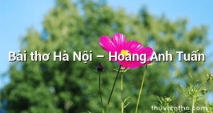 Bài thơ Hà Nội  –  Hoàng Anh Tuấn