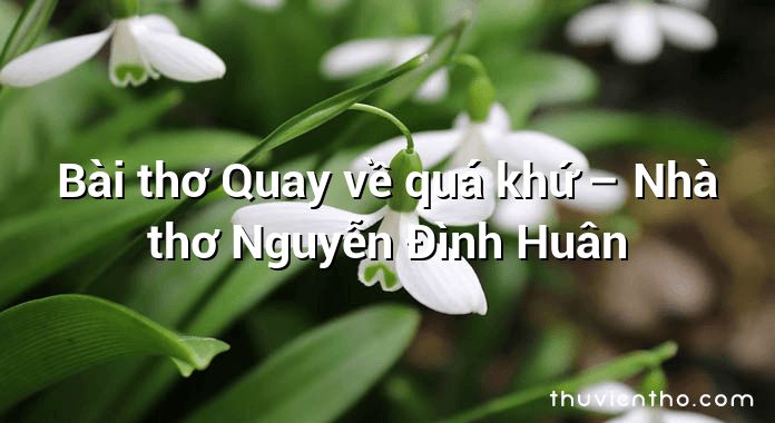 Bài thơ Quay về quá khứ – Nhà thơ Nguyễn Đình Huân