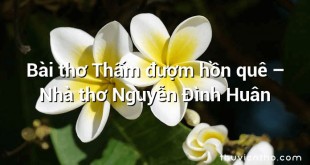 Bài thơ Thấm đượm hồn quê – Nhà thơ Nguyễn Đình Huân