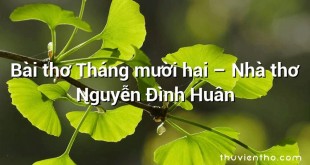 Bài thơ Tháng mười hai – Nhà thơ Nguyễn Đình Huân