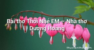 Bài thơ Thôi Nhé EM – Nhà thơ Dương Hoàng