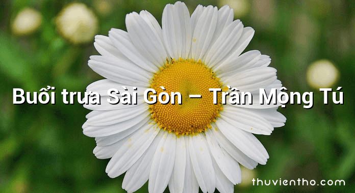 Buổi trưa Sài Gòn  –  Trần Mộng Tú