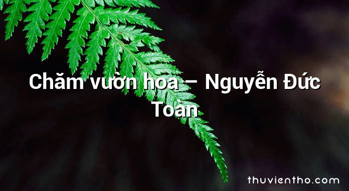 Chăm vườn hoa – Nguyễn Đức Toàn
