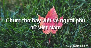 Chùm thơ hay viết về người phụ nữ Việt Nam