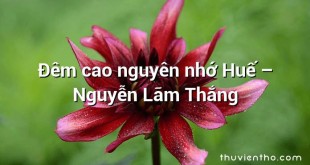 Đêm cao nguyên nhớ Huế  –  Nguyễn Lãm Thắng