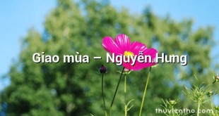 Giao mùa – Nguyễn Hưng