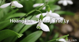 Hoàng lan  –  Hoàng Trúc Ly