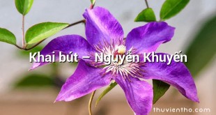 Khai bút – Nguyễn Khuyến