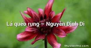 Lá quéo rụng  –  Nguyễn Đình Di