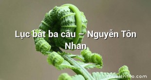 Lục bát ba câu  –  Nguyễn Tôn Nhan
