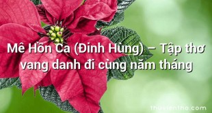 Mê Hồn Ca (Đinh Hùng) – Tập thơ vang danh đi cùng năm tháng