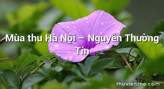 Mùa thu Hà Nội – Nguyễn Thường Tín