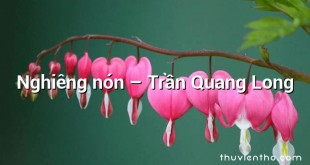 Nghiêng nón  –  Trần Quang Long