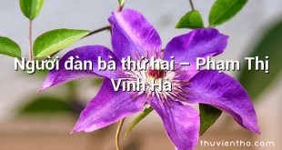 Người đàn bà thứ hai – Phạm Thị Vĩnh Hà