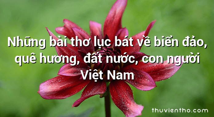 Những bài thơ lục bát về biển đảo, quê hương, đất nước, con người Việt Nam