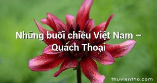 Những buổi chiều Việt Nam  –  Quách Thoại