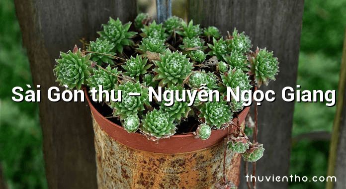 Sài Gòn thu – Nguyễn Ngọc Giang