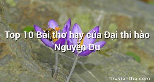 Top 10 Bài thơ hay của Đại thi hào Nguyễn Du