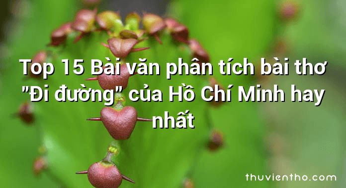 Top 15 Bài văn phân tích bài thơ "Đi đường" của Hồ Chí Minh hay nhất