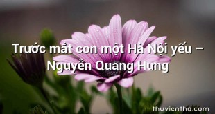 Trước mắt con một Hà Nội yếu  –  Nguyễn Quang Hưng