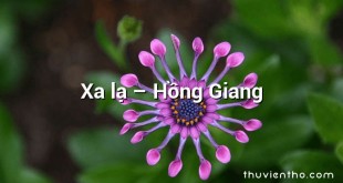 Xa lạ – Hồng Giang