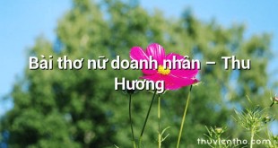 Bài thơ nữ doanh nhân – Thu Hương