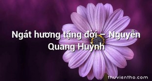 Ngát hương tặng đời – Nguyễn Quang Huỳnh