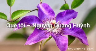 Quê tôi – Nguyễn Quang Huỳnh