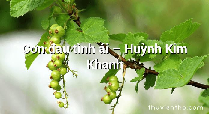 Cơn đau tình ái – Huỳnh Kim Khanh