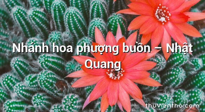 Nhánh hoa phượng buồn – Nhật Quang